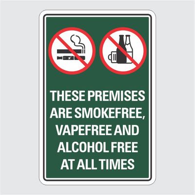 Smoke Vape &amp; Alcohol Free Green