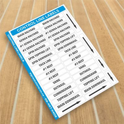 BLACK ON WHITE Control Line Labels
