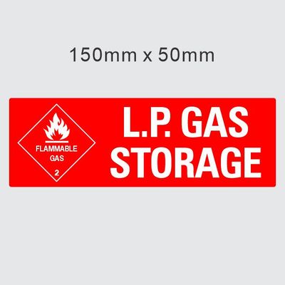 LP Gas Storage Label 150mm