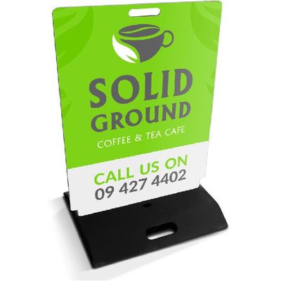 Tuflite Pavement Sign with Rubber Base (complete with graphics)
