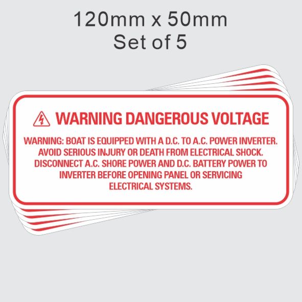 Warning Dangerous Voltage Labels