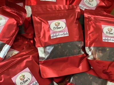 ESHMI ပုဇွန်ခြောက်တလှိမ့်ထိုး Dried Prawn with Tamarind Paste (Mild Spicy)  300g
