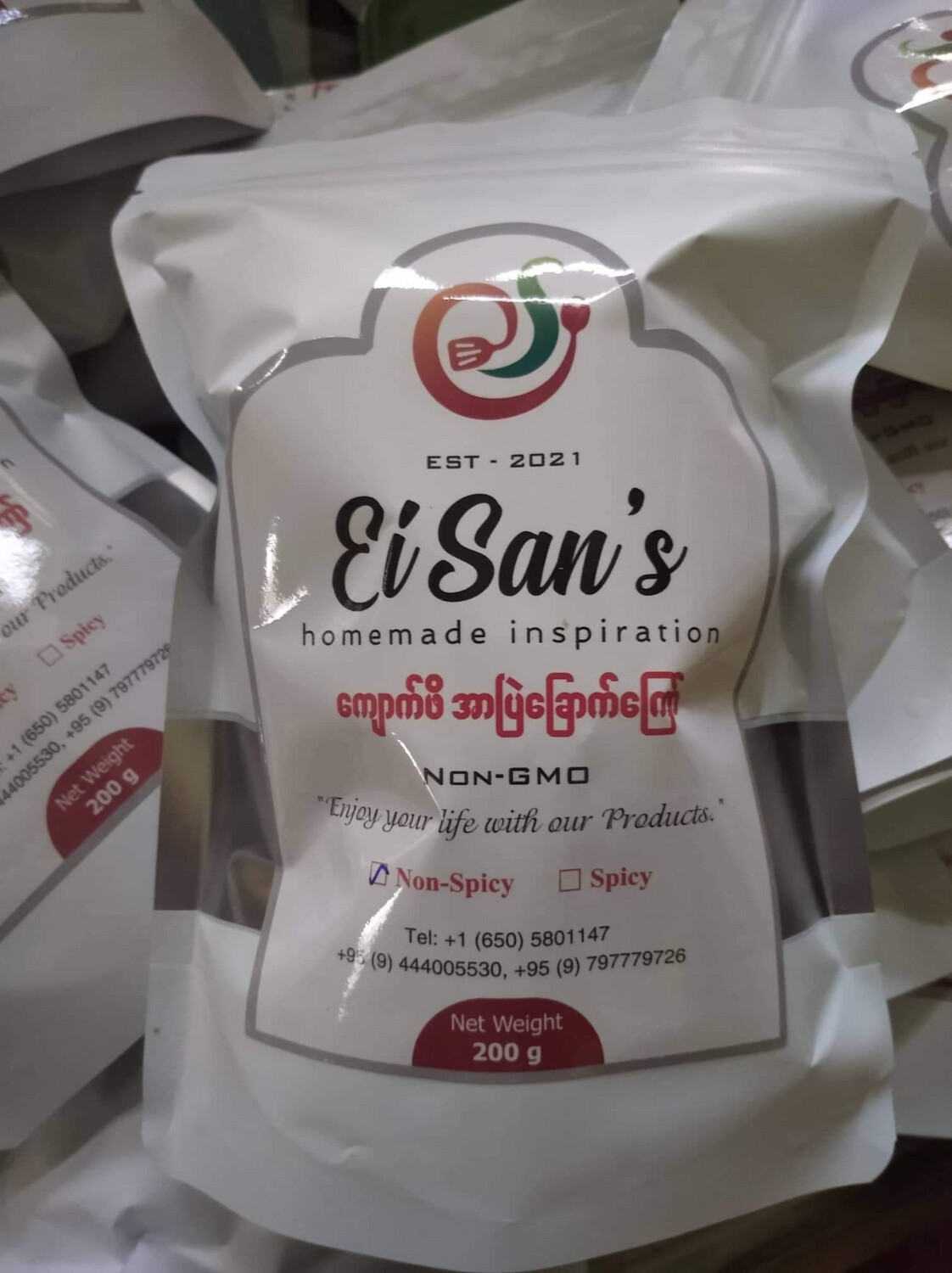 ESHMI ကျောက်ဖိအာပြဲခြောက်ကြော် အချို (200g)