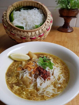 ပန်းခရေ အသင့်ချက်(ငါးခူ)တောချက်မုန့်ဟင်းခါး ဟင်းရည်အနှစ်ထုပ် (200g)