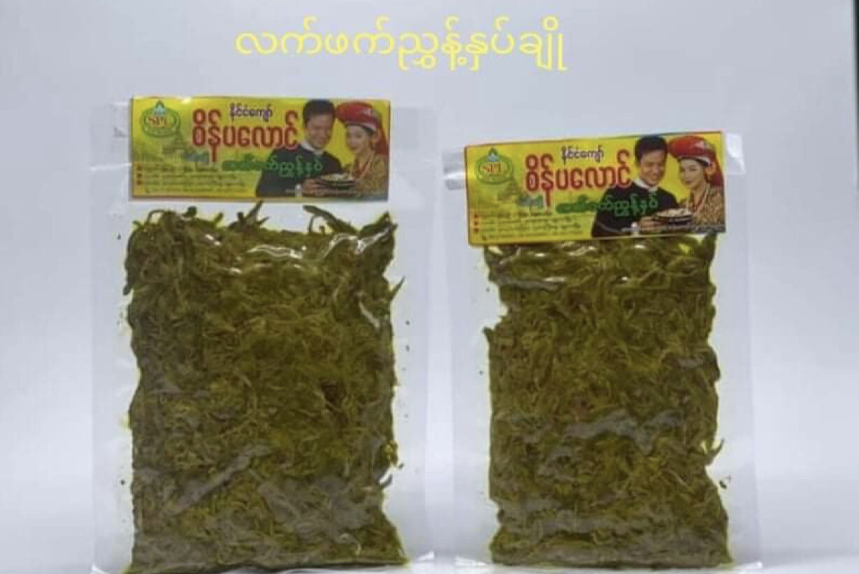 စိန်ပလောင် လက်ဖက်ညွှန့်နှပ်ချို (160g) (၁၀ ကျပ်သား)