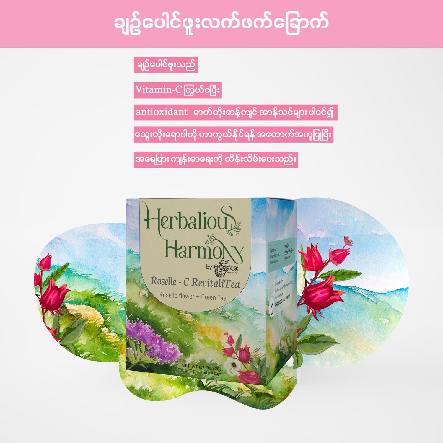 ရုပ်သေး ချဉ်ပေါင်ဖူး လက်ဖက်ခြောက် (70g)