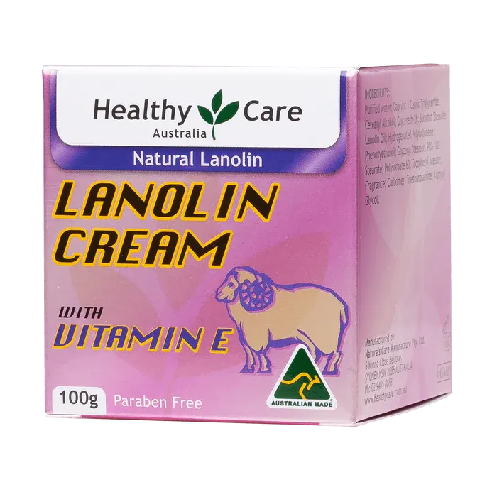 Healthy Care Lanolin Cream with Vitamin E (100g)