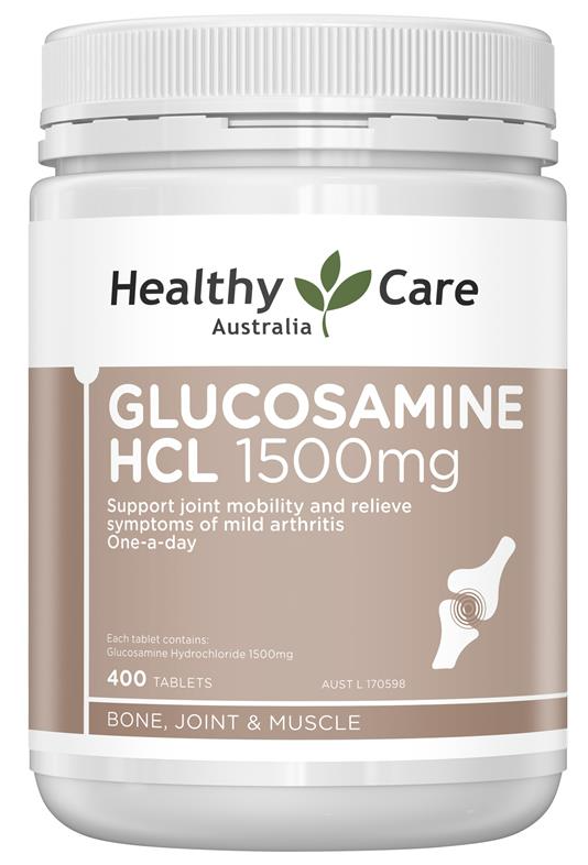 Healthy Care Glucosamine HCL 1500mg 400 Tabs (Exp: Dec 2026)