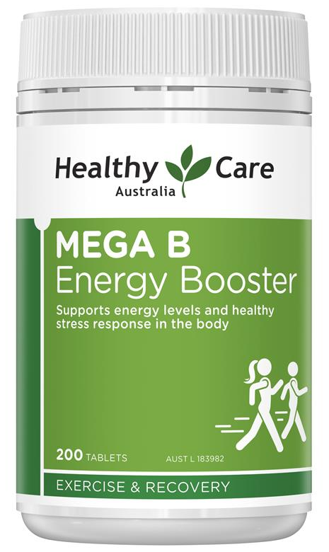 Healthy Care Mega B Energy Booster (200 Tablets) (Exp: 11/2026)