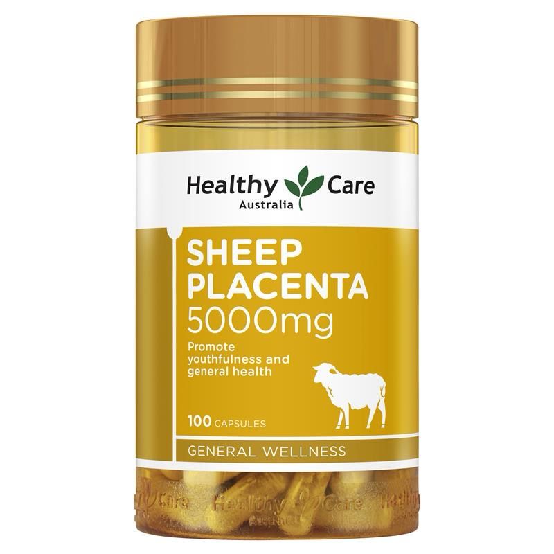 Healthy Care Sheep Placenta 5000 mg (100 Capsules) (Exp: 02/2026)