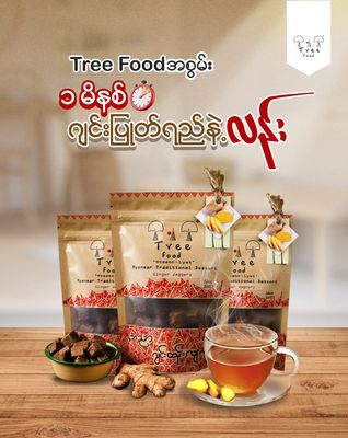 Tree Food ဂျင်းထန်းလျက်(115g) Ginger Jaggery