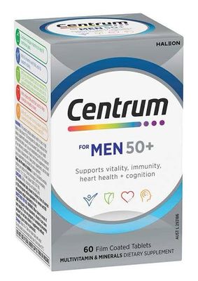 Centrum Men 50+ Multivitamin (60 Tablets) Exp: 09/2026