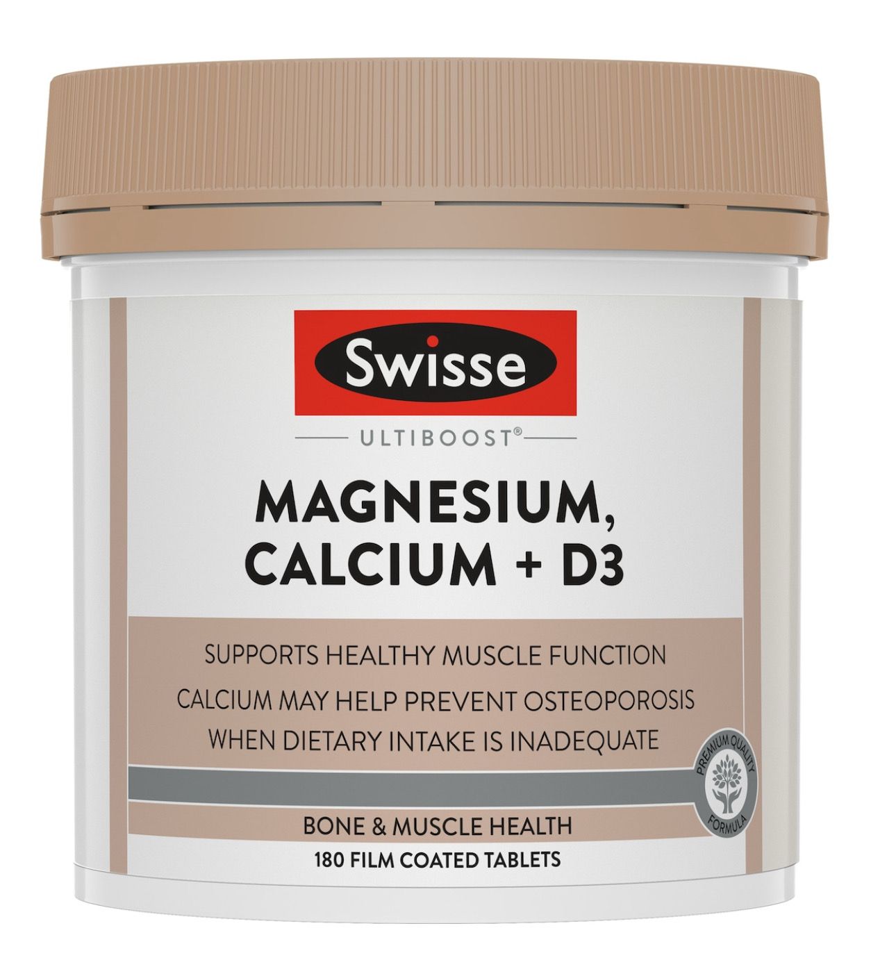 Swisse Ultiboost Magnesium Calcium + D3 (180 Tablets) (Exp: June 2027)