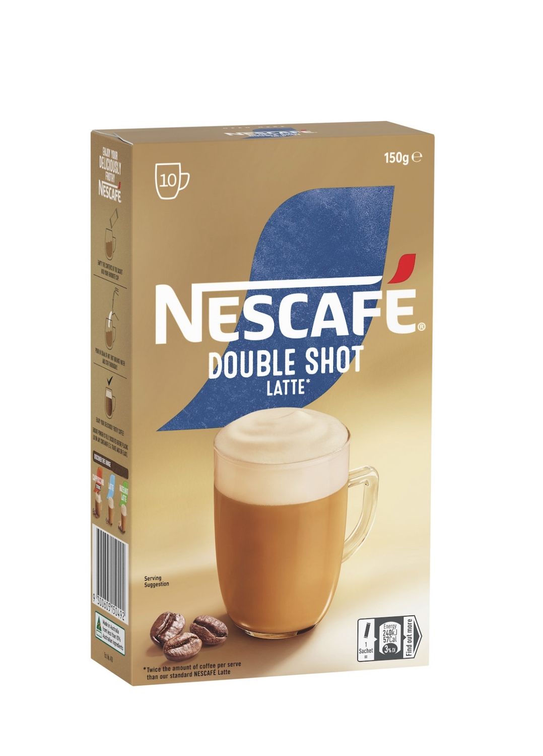 Nescafe Coffee Double Shot Latte (10 Sachets)