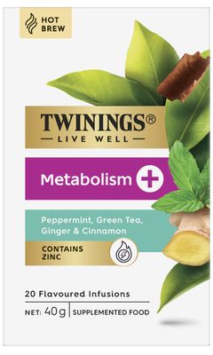 Twinings Live Well - Metabolism (20 Flavoured Infusions) (40g) Twinings Live Well - Metabolism (20 Flavoured Infusions) (40g)