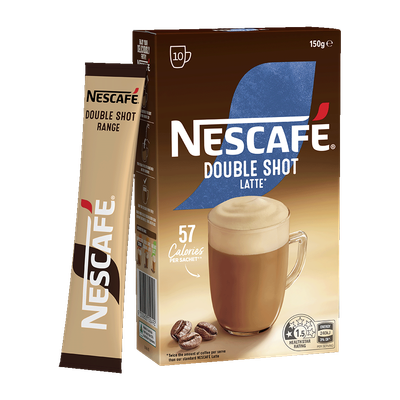 Nescafe Coffee Double Shot Latte 57 Calories (10 Sachets)
