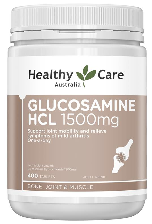 Healthy Care Glucosamine HCL 1500mg (400 Tablets) (Aug 2028)