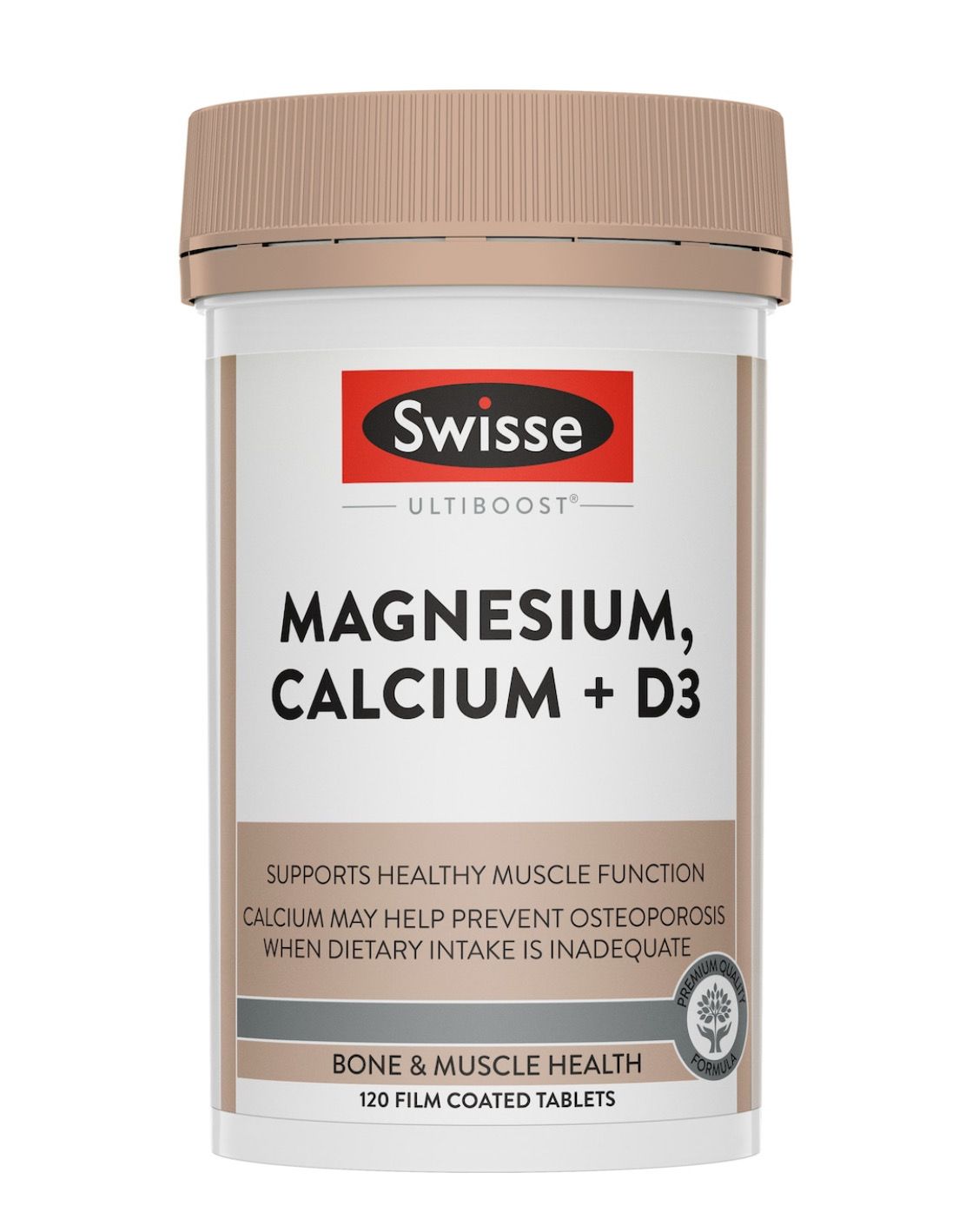 Swisse Ultiboost Magnesium Calcium + D3 (120 Tablets) (Exp: 06/2028)