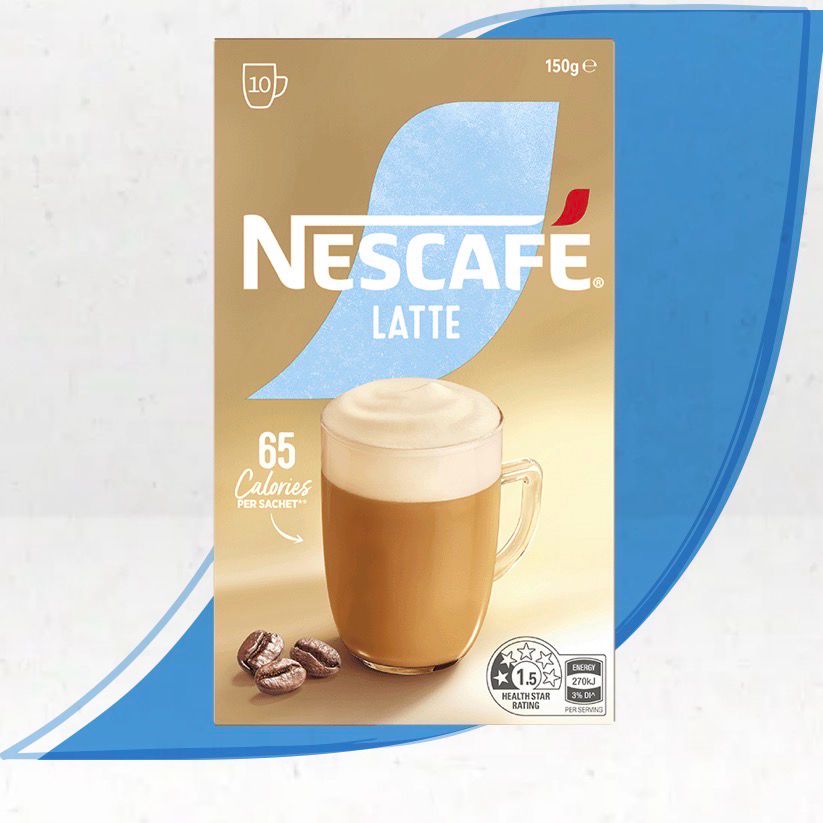 Nescafe Coffee Latte- 65 Calories(10 Sachets)