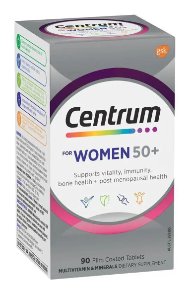 Centrum Women 50+ Multivitamin (90 Tablets) Exp: 05/2027