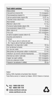 Centrum Advance 50+ Adults Multivitamins (150 Tablets) (Exp: Aug 2027)