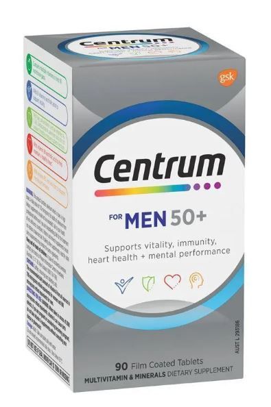 Centrum Men 50+ Multivitamin (90 Tablets) (Exp: 05/2027)