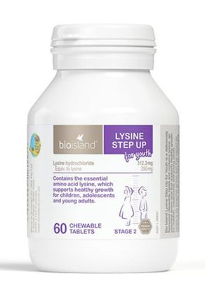 Bioisland Lysine Step Up Up for Youth (60 Chewable Tablets) Bioisland Lysine Step Up Up for Youth (60 Chewable Tablets)