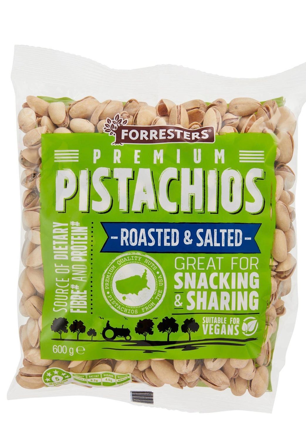 Forresters Pistachios (Roasted &amp; Salted) (600g) (Exp: 01/2027)