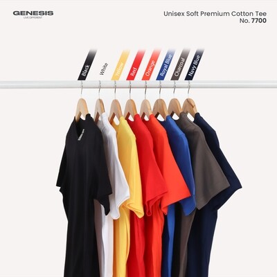 7700B - Unisex Soft Premium Cotton Tee (BY PACK-10 PCS)