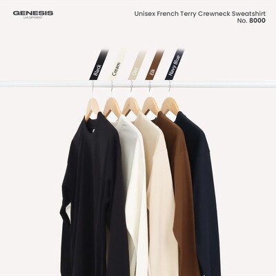 8000B - Unisex French Terry Crewneck Sweatshirt (BY PACK-10 PCS)