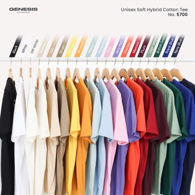 5700B - Unisex Soft Hybrid Cotton Tee (BY PACK-10 PCS)