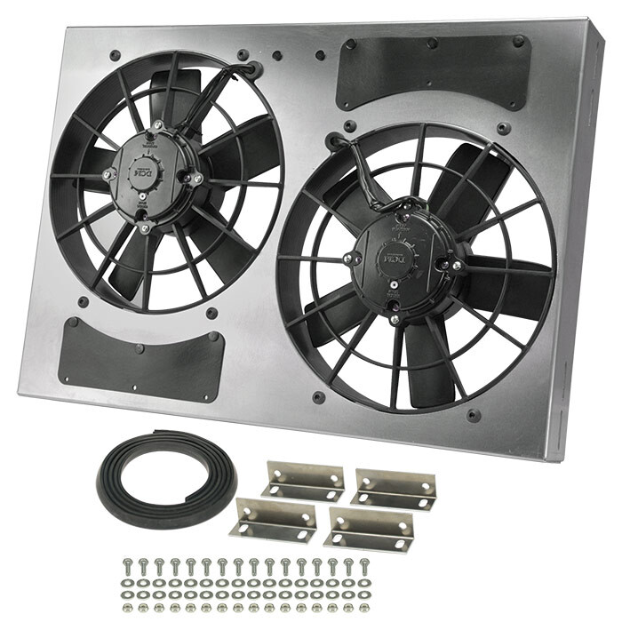 Dual RAD Fan/Aluminum Shroud Assembly - Derale 16833
