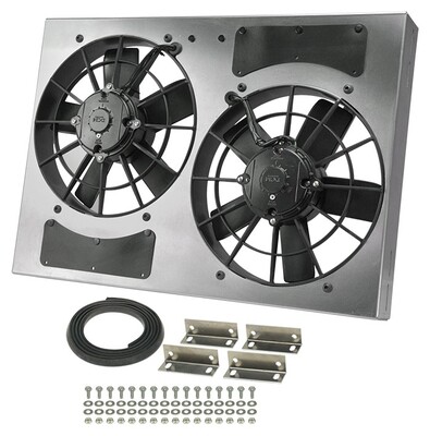 Dual RAD Fan/Aluminum Shroud Assembly - Derale 16833