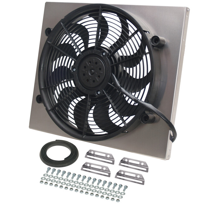 RAD Fan/Aluminum Shroud Assembly - Derale 16821