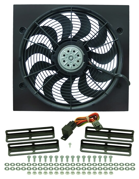 HO RAD Fan, Metal Shroud Kit, Puller Only - Derale 16919