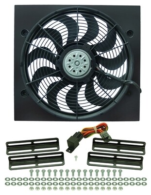 HO RAD Fan, Metal Shroud Kit, Puller Only - Derale 16919