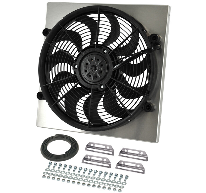 RAD Fan/Aluminum Shroud Assembly - Derale 16818
