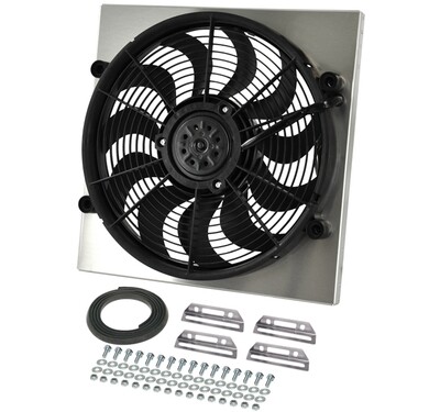 RAD Fan/Aluminum Shroud Assembly - Derale 16818