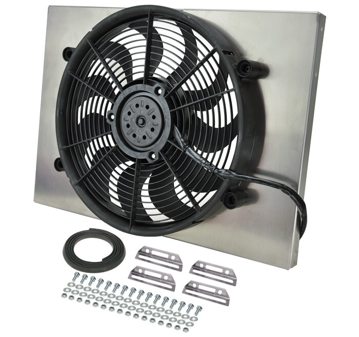 RAD Fan/Aluminum Shroud Assembly - Derale 16828