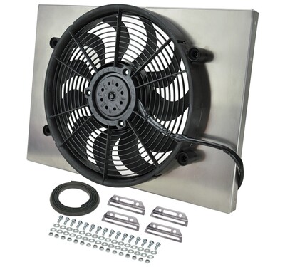 RAD Fan/Aluminum Shroud Assembly - Derale 16828