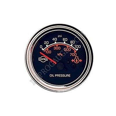 GAUGE ELEC E/M OIL 0-100 PSI PB CHR - R9721