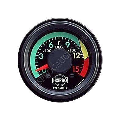 PYROMETER 2 1/16&quot; F/S 1500 F COLORED DIAL PRE TURBO - R607T