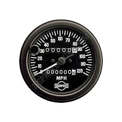SPEEDO 3 3/8&quot; MECH 120 MPH W/ODO &amp; TRIP - R8495