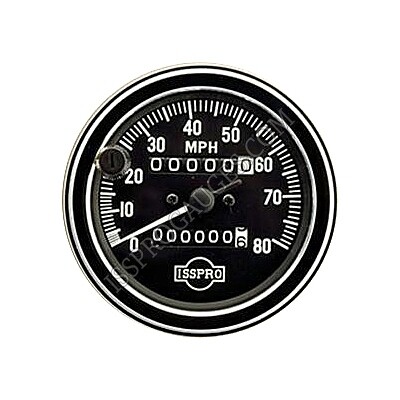 SPEEDO 3 3/8&quot; MECH 80 MPH W/ODO &amp; TRIP CHR - R8493