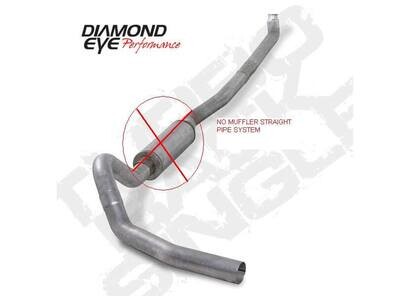Diamond Eye K4209A-RP 4&quot; Aluminized Turbo Back No Muffler - 2x4