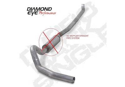 Diamond Eye K4211S-RP 4&quot; Stainleess Turbo Back No Muffler - 4x4