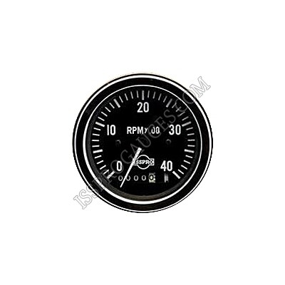 TACH 3 3/8&quot; 4K IGNITION W/HOURS CHR - R85085C