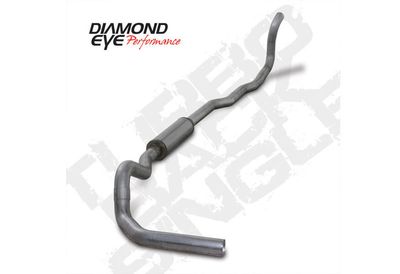 Diamond Eye K4211A  4&quot; Aluminized Turbo Back With Muffler - 4x4