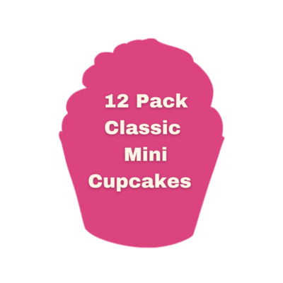 12 Pack Classic Mini Cupcakes * 1 Flavour per dozen