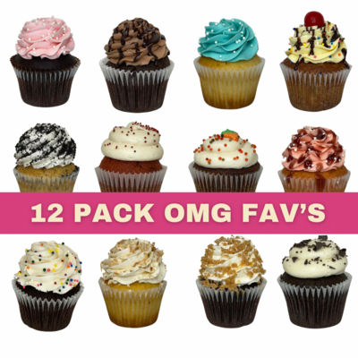 12 Pack Classic Cupcakes OMG! Fav's